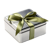 square guft tin with bow
